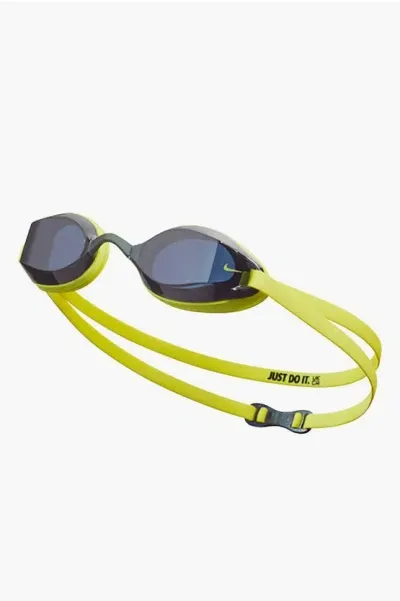 Nike Swim Two-tone Legacy Pool Googles With Curved Lenses In Yellow