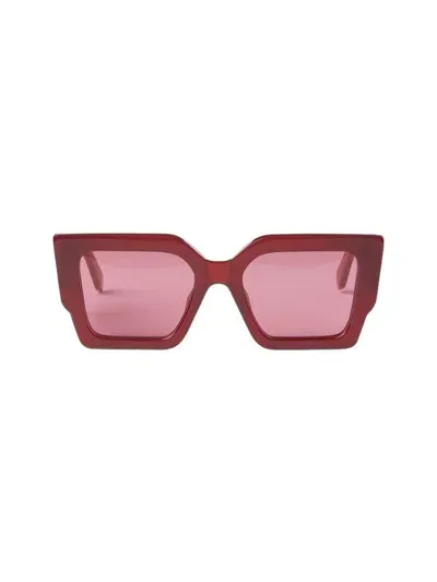 Off-white Catalina Square-frame Sunglasses In Red