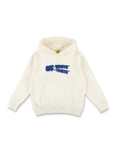 Off-white Kids' Hoodie Arrow Faded In White