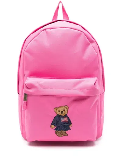 Polo Ralph Lauren Kids' Polo Bear Backpack In Pink