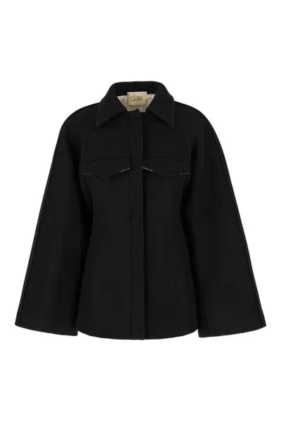 Quira Black Wool Jacket In Q0009