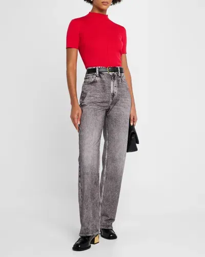 Rag & Bone Miramar Shea Straight-leg Jeans In Raven