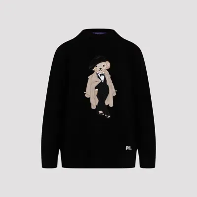 Ralph Lauren Bear Pullover In Black