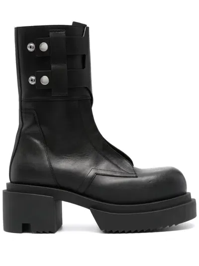 Rick Owens 80mm Field Bogun Boots In 09 Black