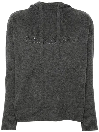 's Max Mara S Max Mara Logo Wool Hoodie In Grey