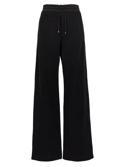 Saint Laurent Wide-leg Cotton-jersey Sweatpants In Black