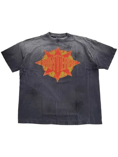 Saint Mxxxxxx X Denim Tears Logo-print T-shirt In Gray