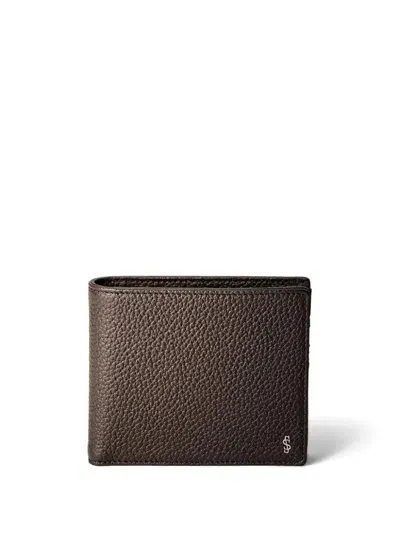 Serapian Cachemire Leather Billfold Wallet In 褐色