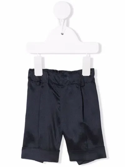 Siola Babies' Turn-up Cuff Detail Shorts In 蓝色