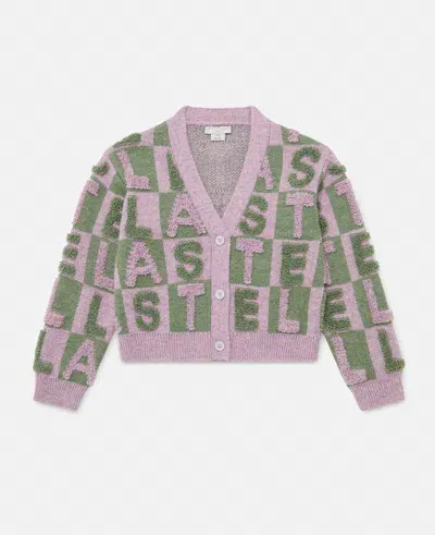 Stella Mccartney Logo Appliqué Knit Cardigan In Multicolor