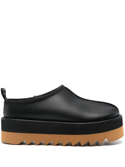 Stella Mccartney Sneak-elyse Faux Leather Clogs In Black