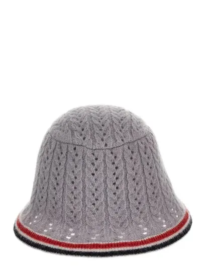 Thom Browne Knit Bell Hat In Grey