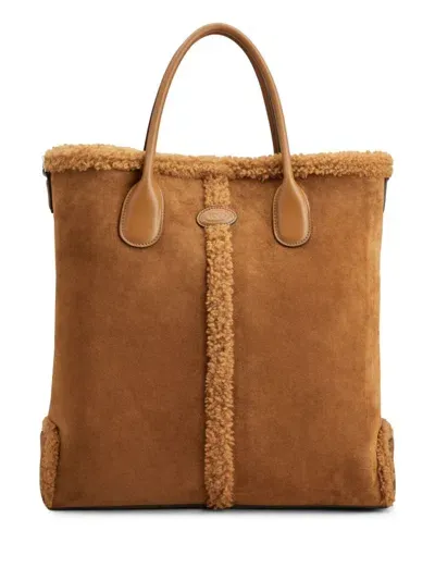 Tod's Medium Di Bag Tote Bag In Brown