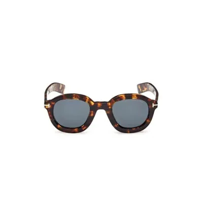 Tom Ford Eyewear Raffa Round Frame Sunglasses In Multi