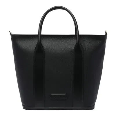 Tom Ford Logo Embossed Tote Bag In Black