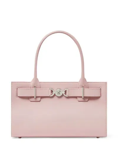 Versace Medusa '95 Leather Tote Bag In Light Pink