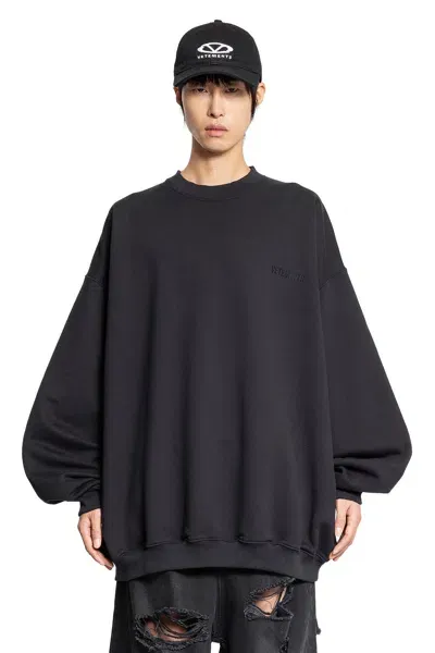 Vetements Man Black Sweatshirts