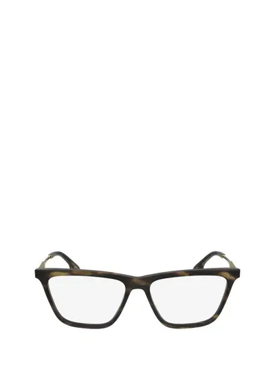 Victoria Beckham Eyeglasses In Striped Khaki Havana