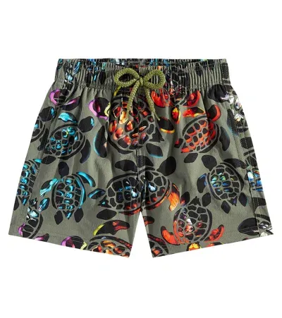 Vilebrequin Kids' Moorise Printed Swim Trunks In Multicoloured