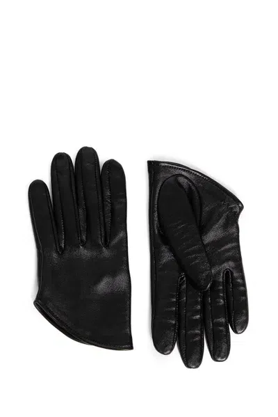 Yohji Yamamoto Full Finger Short Gloves In Black