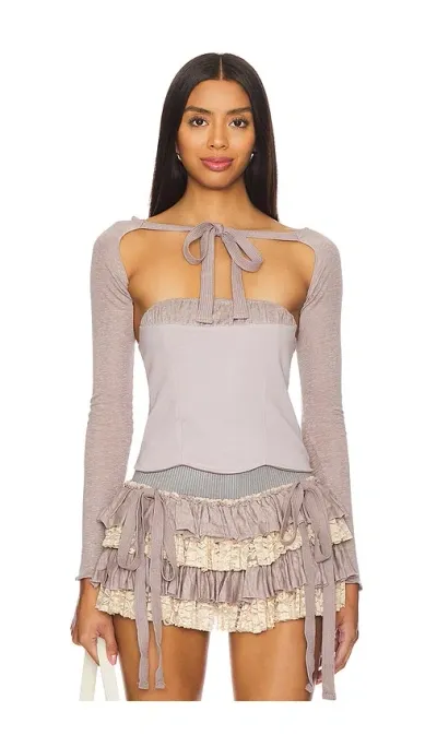 Zemeta Always Sleeve Shrug In Lavender