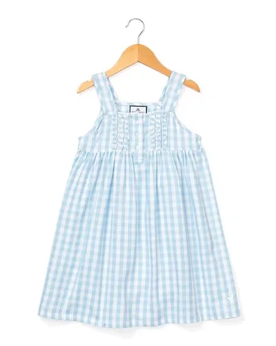 Petite Plume Girls' Charlotte Gingham Nightgown - Baby, Little Kid, Big Kid In Blue