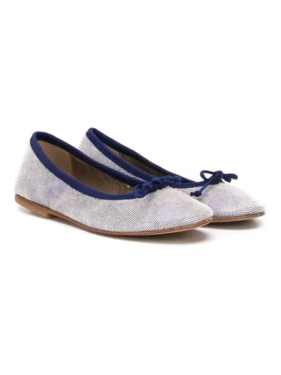 Pèpè Kids' Bow Detailed Ballerina Shoes In Blue