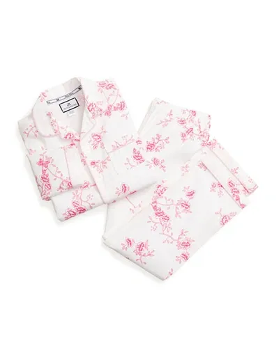 Petite Plume Kid's English Rose Floral Print Two-piece Pajama Set In Pink Multi