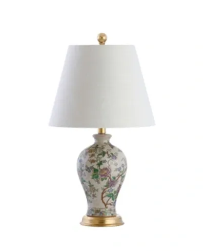 Jonathan Y Grace Floral Led Table Lamp In Clchrome