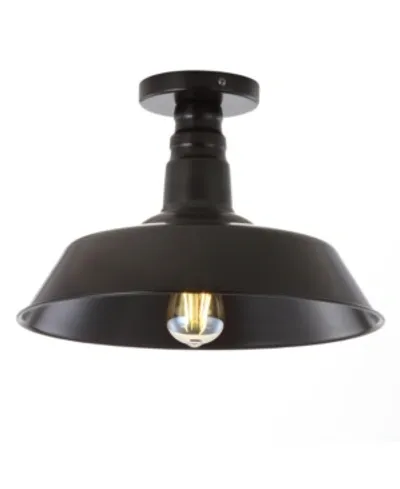 Jonathan Y Cassidy 14" Metal Led Semi-flush Mount In Oil Rubbed Bronze