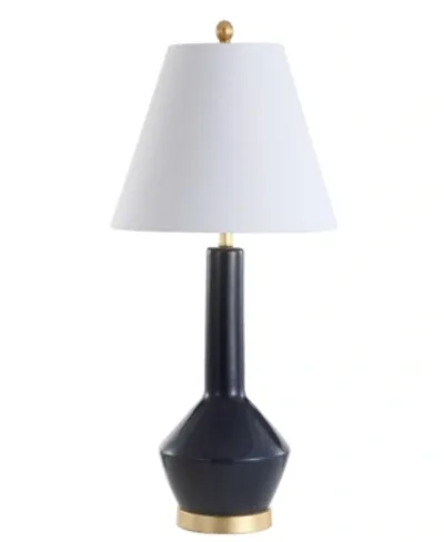 Jonathan Y Copenhagen Ceramic Or Metal Led Table Lamp In Blue