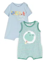 Gcds Logo-print Babygrow Set In Blue