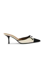 Helsa The Bow Mule In Vanilla & Black