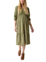 Ingrid & Isabel Empire Waist Maternity Dress In Olive