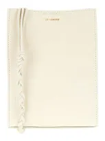 Jil Sander Ivory Leather Small Tangle Crossbody Bag In 105