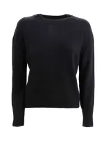 Max Mara Alinda Crew Neck Sweater In Nero