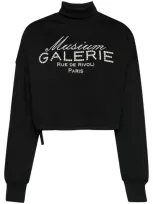 Musium Div. Bead Embellishment Cotton Sweatshirts In Black