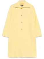 Rochas Single-breasted Coat In Yellow