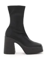 Stella Mccartney Thick Heel Stretch Boots In Black