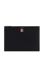 Thom Browne Small Leather Goods In Black