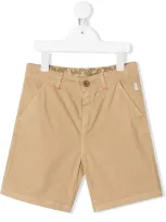 Paul Smith Junior Teen Zebra Lined Chino Shorts In Neutrals